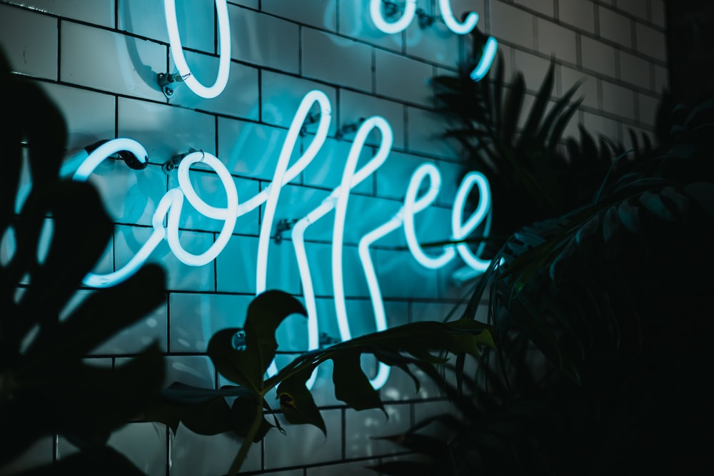 coffee neon sign